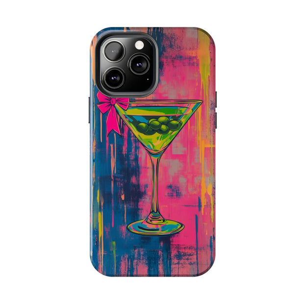 Neon Martini Pop Art Tough Phone Case Printify