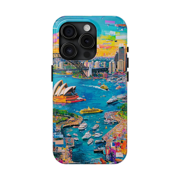 Sydney Collage Skyline Art Tough Phone Case LavenderCeleste