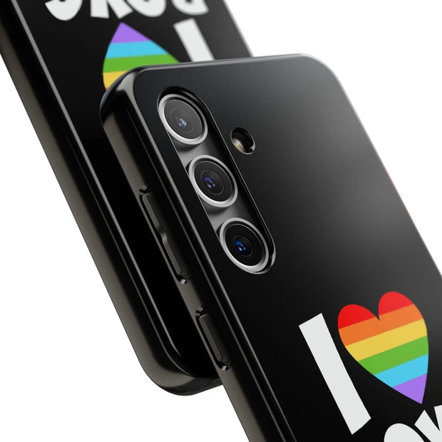 I Love Boys Pride Tough Phone Case – LGBTQ+ Rainbow Heart Design