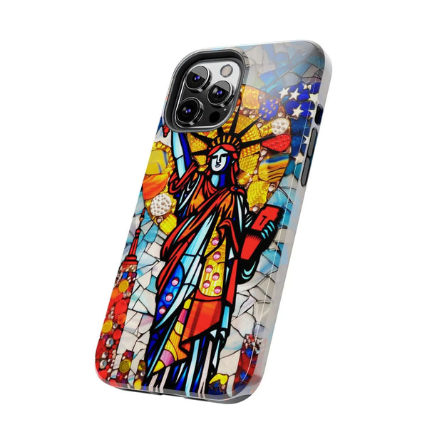 Statue of Liberty Mosaic Art Tough Phone Case LavenderCeleste