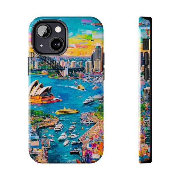 Sydney Collage Skyline Art Tough Phone Case LavenderCeleste