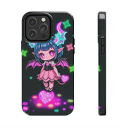 Kawaii Gothic Succubus Neon Heart Tough Phone Case