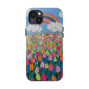 Rainbow Tulip Field Tough Phone Case LavenderCeleste