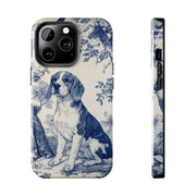 Blue Toile Beagle Country Scenic Tough Phone Case LavenderCeleste