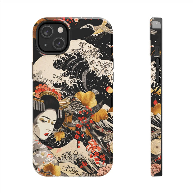 Golden Geisha Wave Japanese Art Tough Phone Case