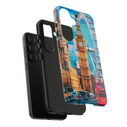 London Big Ben Collage Tough Phone Case – Vibrant City Pop Art Design
