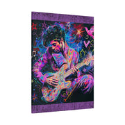 Electric Purple Guitar Legend Matte Canvas Art Printify