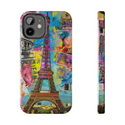 Paris Street Art Collage Tough Phone Case LavenderCeleste