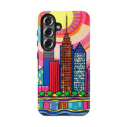 Tulsa Oklahoma Retro Pop Skyline Tough Phone Case LavenderCeleste