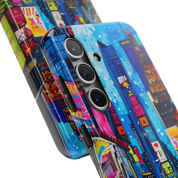 Times Square NYC Pop Art Tough Phone Case LavenderCeleste