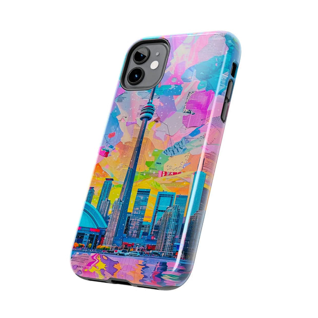 Toronto Pop Art Collage Skyline Tough Phone Case LavenderCeleste