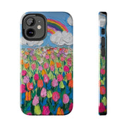 Rainbow Tulip Field Tough Phone Case LavenderCeleste