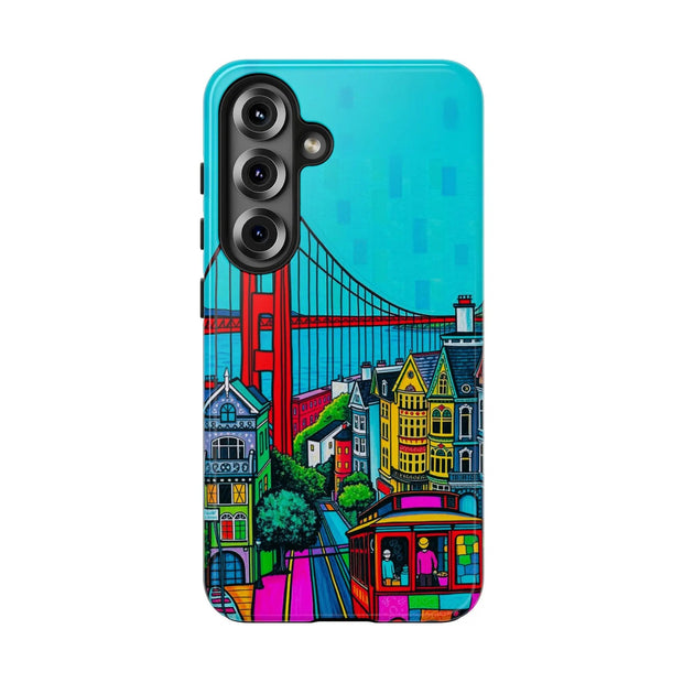 San Francisco Pop Art Colorful City Tough Phone Case LavenderCeleste