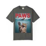 PAWS Funny Cat Parody Comfort Colors Shirt LavenderCeleste