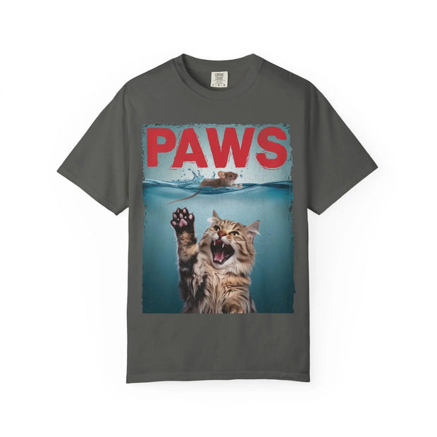 PAWS Funny Cat Parody Comfort Colors Shirt LavenderCeleste