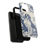 Blue Toile Beagle Country Scenic Tough Phone Case LavenderCeleste