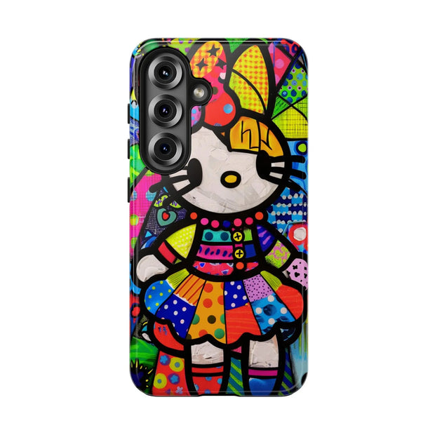 Pop Patchwork Kitty Tough Phone Case Printify