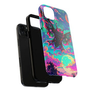 Mothman Tough Phone Case – Psychedelic Neon Cryptid Aesthetic - LavenderCeleste