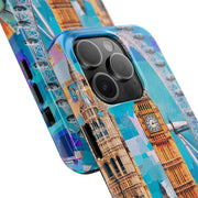 London Big Ben Collage Tough Phone Case – Vibrant City Pop Art Design