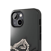Skeleton Scratch Cat Gothic Humor Tough Phone Case LavenderCeleste