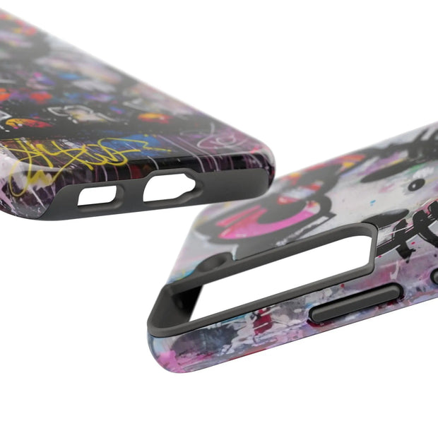 Goth Street Cat Pop Art Graffiti Tough Phone Case LavenderCeleste