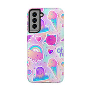 Pastel Goth Kawaii Graveyard Tough Phone Case LavenderCeleste
