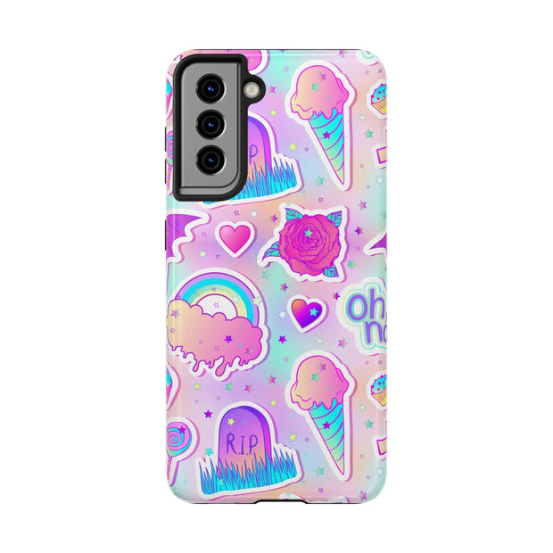 Pastel Goth Kawaii Graveyard Tough Phone Case LavenderCeleste