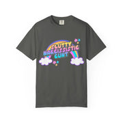 Slutty Narcissistic Cunt Rainbow Typography Comfort Colors Tee LavenderCeleste