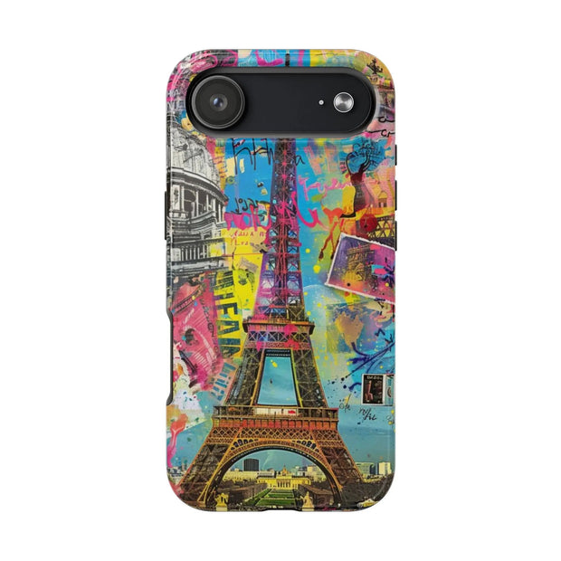 Paris Street Art Collage Tough Phone Case LavenderCeleste