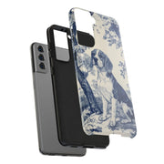 Blue Toile Beagle Country Scenic Tough Phone Case LavenderCeleste