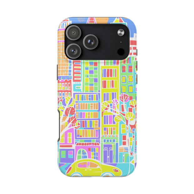 Upper East Side Pastel City Tough Phone Case LavenderCeleste