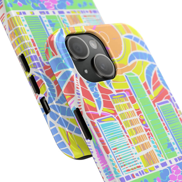 South Beach Miami Mosaic Art Tough Phone Case LavenderCeleste