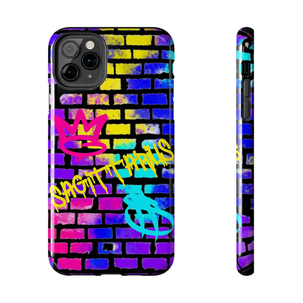 Sagittarius Graffiti Wall Zodiac Tough Phone Case LavenderCeleste