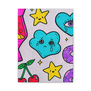 Kawaii Lava Lamp Sad Cloud Snake Matte Canvas Print LavenderCeleste