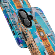 London Big Ben Collage Tough Phone Case – Vibrant City Pop Art Design