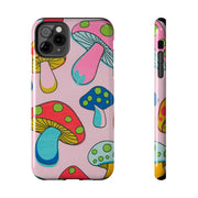 Retro Groovy Mushroom Tough Phone Case LavenderCeleste