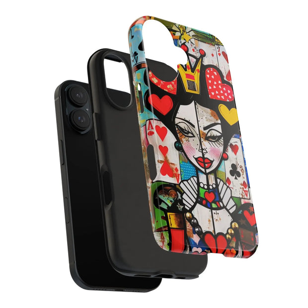 Queen of Hearts Pop Art Tough Phone Case LavenderCeleste