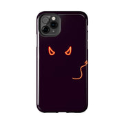 Neon Devil Eyes Tough Phone Case – Minimal Dark Glow Aesthetic Printify