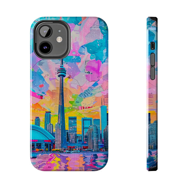 Toronto Pop Art Collage Skyline Tough Phone Case LavenderCeleste