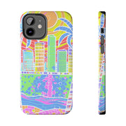 South Beach Miami Mosaic Art Tough Phone Case LavenderCeleste