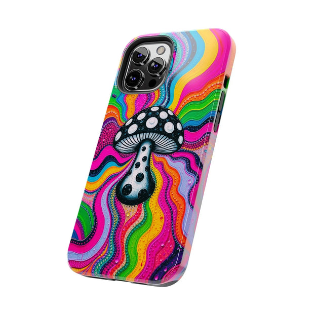 Psychedelic Rainbow Mushroom Art – Trippy Tough Case Printify
