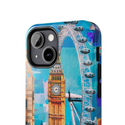 London Big Ben Collage Tough Phone Case – Vibrant City Pop Art Design