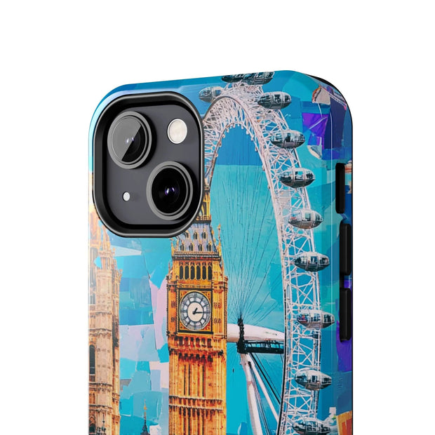 London Big Ben Collage Tough Phone Case – Vibrant City Pop Art Design