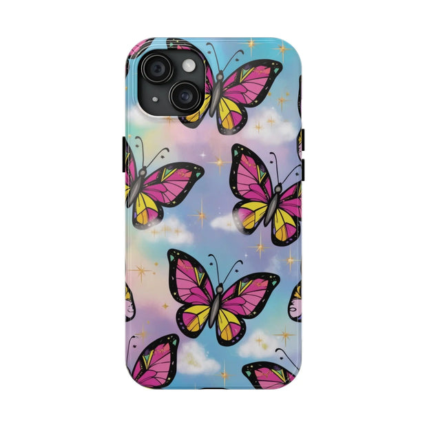 Retro Pop Art Butterfly Sky Tough Phone Case