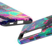 Mothman Tough Phone Case – Psychedelic Neon Cryptid Aesthetic - LavenderCeleste