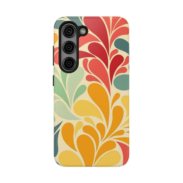 Vintage Retro 70s Abstract Groovy Tough Phone Case LavenderCeleste