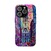 Philadelphia Pop Art Skyline Tough Phone Case LavenderCeleste