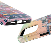 Lisbon Portugal Tough Phone Case – Pastel City Skyline Aesthetic