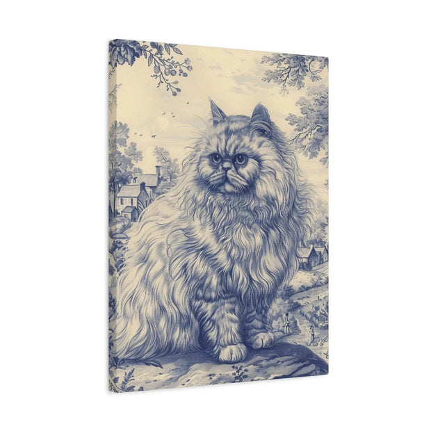 Persian Cat Canvas by Jouy Matte Canvas Art LavenderCeleste