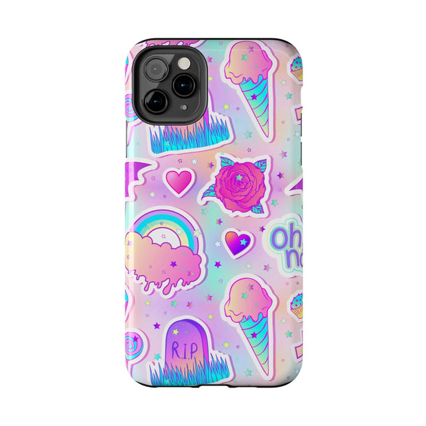 Pastel Goth Kawaii Graveyard Tough Phone Case LavenderCeleste